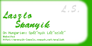 laszlo spanyik business card